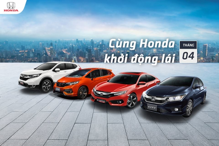Lịch lái thử các dòng xe Honda Ôtô Tháng 04/2018